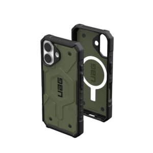 Urban Armor Gear TPU+PC UAG Pathfinder Mag-Safe Compatible, Slim Fit Rugged Protective Case/Cover Designed for iPhone 16 (6.1-Inch) (2024) (Military Drop Tested)-Olive Drab